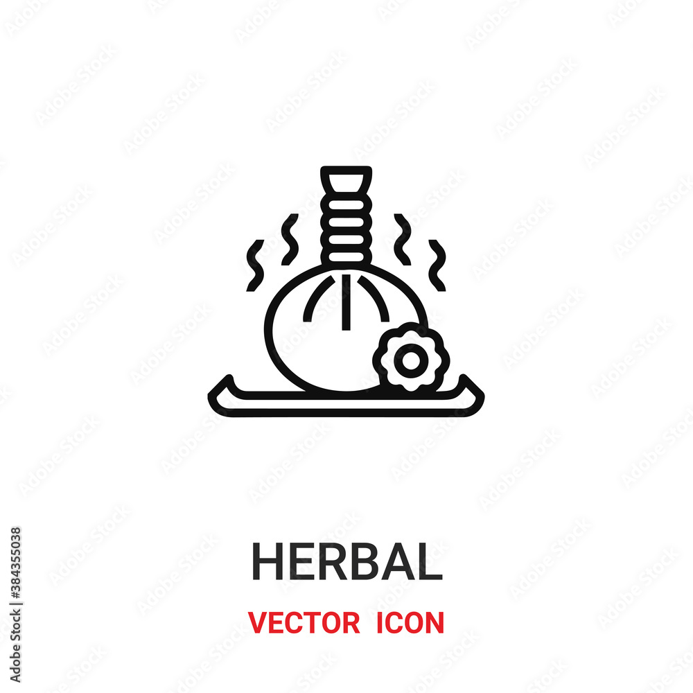Poster herbal icon vector symbol. aroma symbol icon vector for your design. modern outline icon for your we