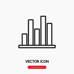Fototapeta premium bar chart icon vector sign symbol