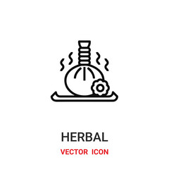 herbal icon vector symbol. aroma symbol icon vector for your design. Modern outline icon for your website and mobile app design.