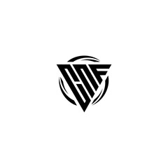 Initial CNF triangle monogram modern simple logo