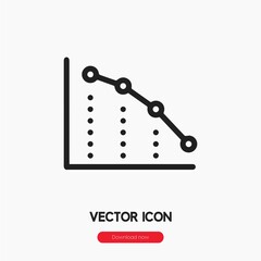 line chart icon vector sign symbol