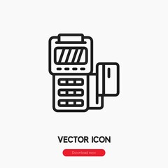 pos terminal icon vector sign symbol