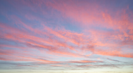 Beautiful epic colorful vibrant Autumn Fall sunrise sky for background