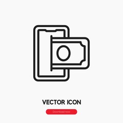 mobile payment icon vector sign symbol