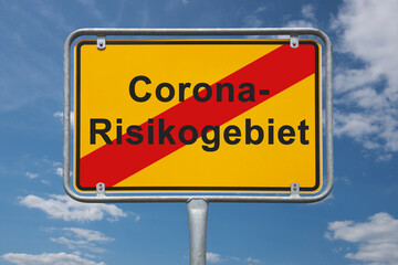 Ortstafel Ende des Corona-Risikogebiet