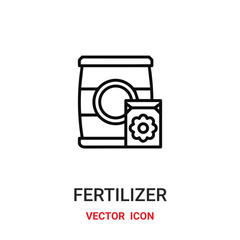fertilizer icon vector symbol. fertilizer symbol icon vector for your design. Modern outline icon for your website and mobile app design.