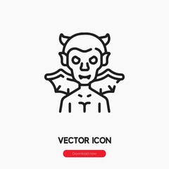 devil icon vector sign symbol