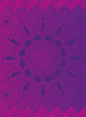 mandala on purple background vector design