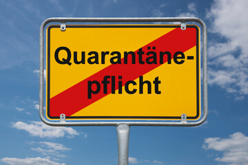 Ortstafel Ende der Quarantänepflicht