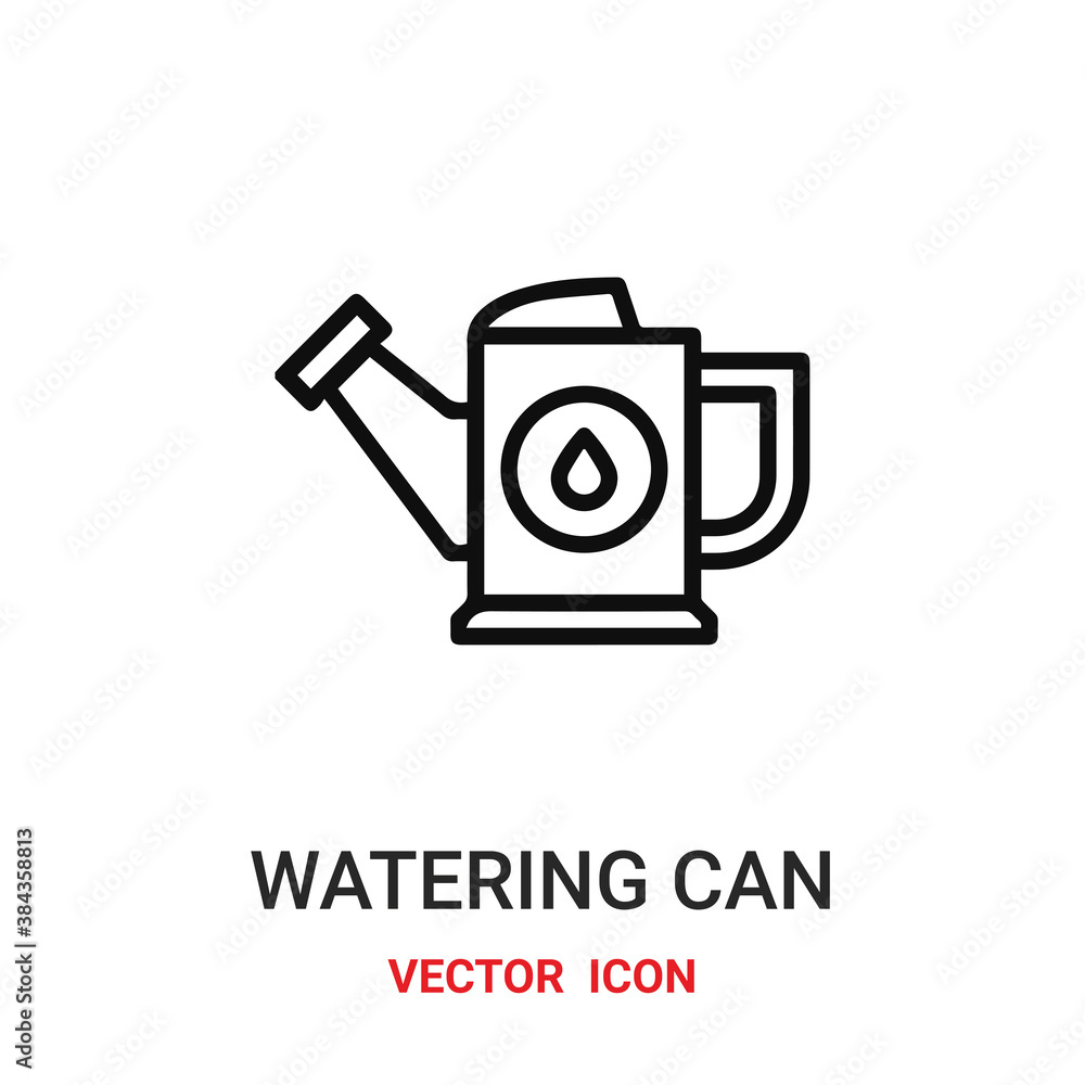 Poster watering can icon vector symbol. watering can symbol icon vector for your design. modern outline ico