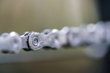 Bicycle chain close-up