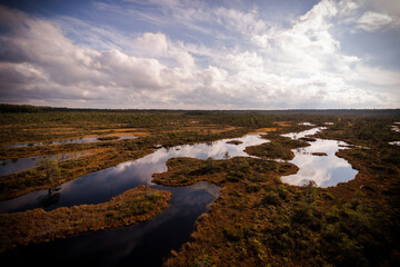 clouds over the lake