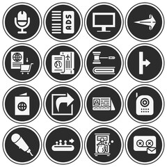 16 pack of valid  filled web icons set