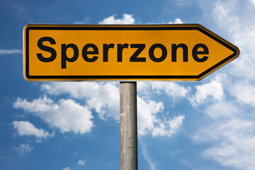 Wegweiser Sperrzone