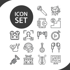 Simple set of penalty related lineal icons.