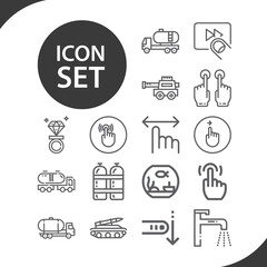 Simple set of barrel related lineal icons.