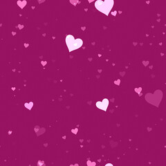 Seamless Hearts sprayed on background - Happy Valentine Day Decoration Seamless Pattern