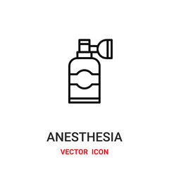 anesthesia icon vector symbol. anesthesia symbol icon vector for your design. Modern outline icon for your website and mobile app design.