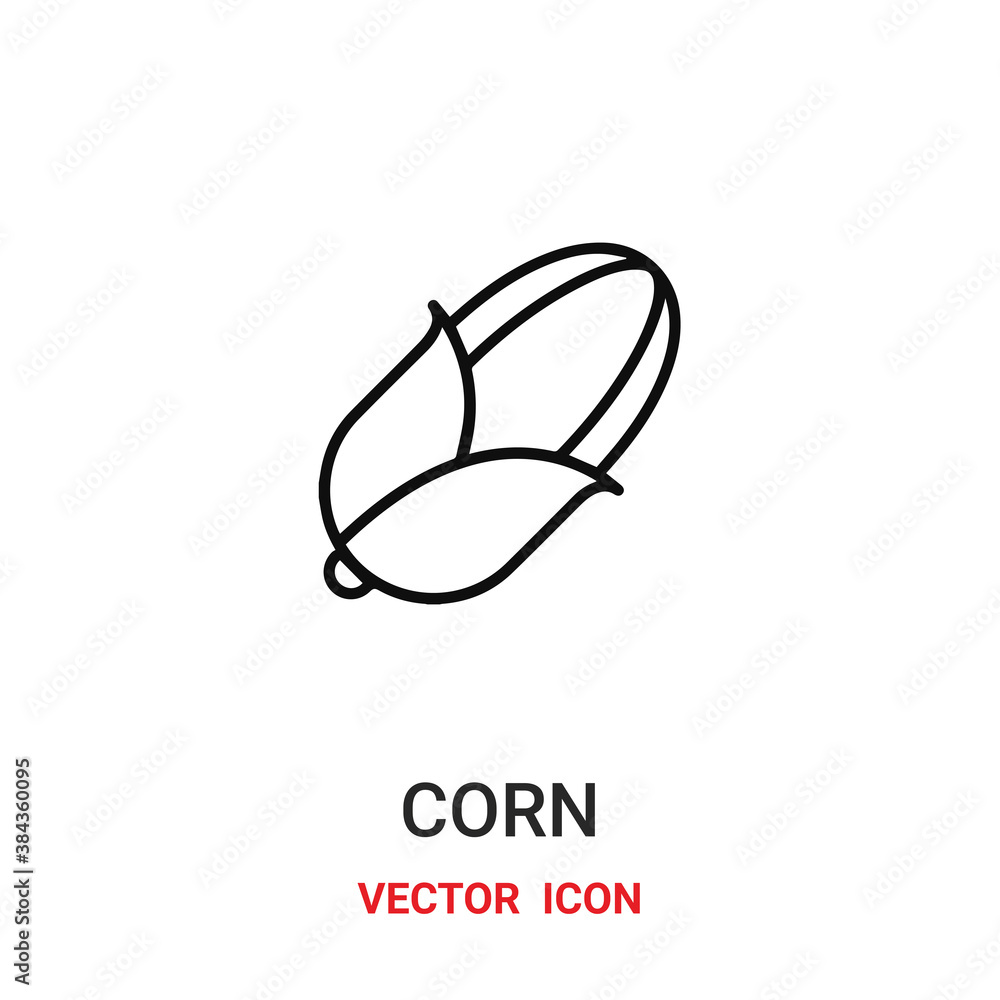 Aufkleber corn icon vector symbol. corn symbol icon vector for your design. modern outline icon for your websi