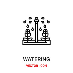  Watering plant vector icon. Modern, simple flat vector illustration for website or mobile app. Watering symbol, logo illustration. Pixel perfect vector graphics	