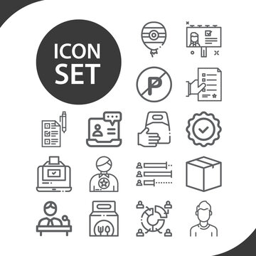 Simple set of optional related lineal icons.