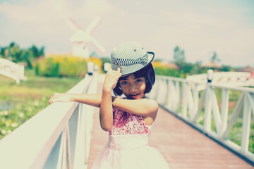 Smiling beautiful girl portrait stock photo