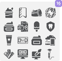 Simple set of modify related filled icons.