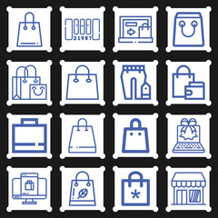 16 pack of centres  lineal web icons set