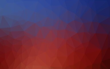Obraz premium Dark Blue, Red vector low poly cover.