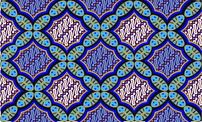 Indonesian batik motifs with very distinctive  patterns. EPS 10