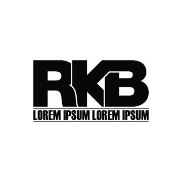 RKB letter monogram logo design vector