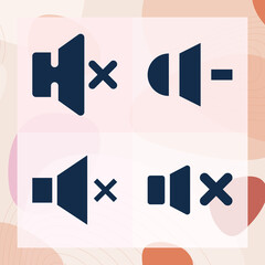 Simple set of inhibit related filled icons