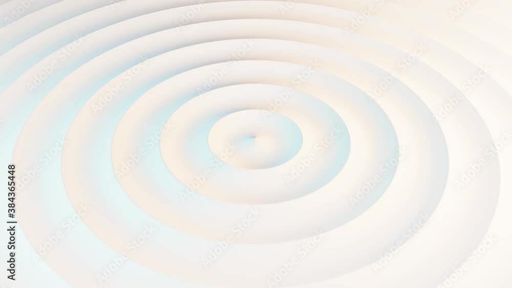 Poster abstract template with animation of white circular waves