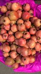 Group pomegranate fruit kept well stocked