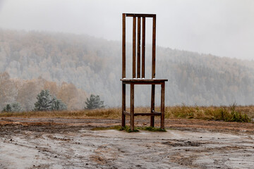 Six meter chair on the mountain