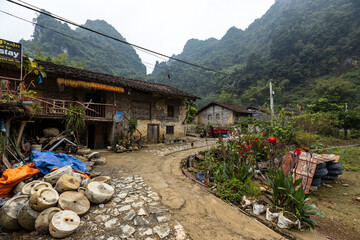 Village and Farmhouses in the north of Vietnam	