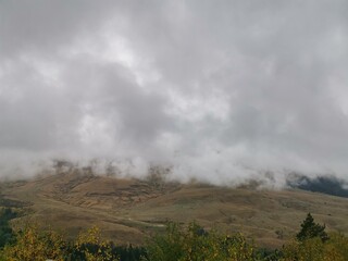 fog in the mountains