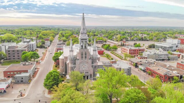 Saint-J&eacute;r&ocirc;me, Quebec Old Town Aerial