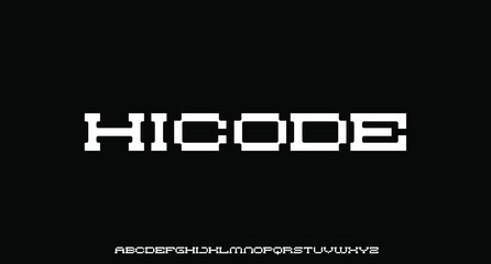 modern futuristic BITMAP typeset display font