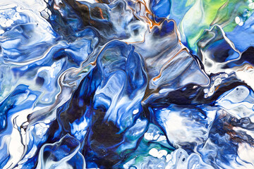 Acrylic paint pouring abctract background