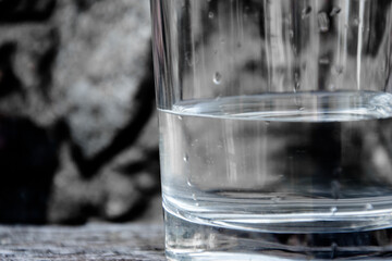 A glass of clean, clear and healthy water.