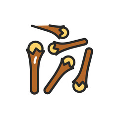 Cloves color line icon. Spices, seasoning. Vector illustration