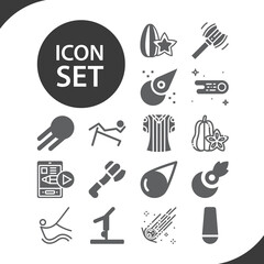 Simple set of feasible related filled icons.