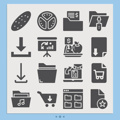 Simple set of mix related filled icons.