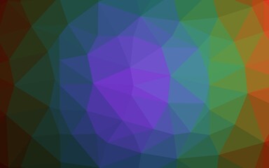 Dark Multicolor, Rainbow vector low poly cover.