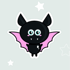 cute funny characters for Halloween. Spider. Pumpkin. Ghost. Ghosts. Bat.