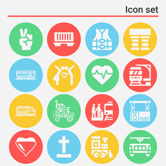 16 pack of span  filled web icons set
