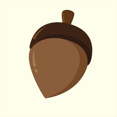 acorn  nut illustration on isolated background.