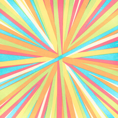 Converging lines - colorful stripes - Bright rainbow spectrum of colors radial converging lines background
