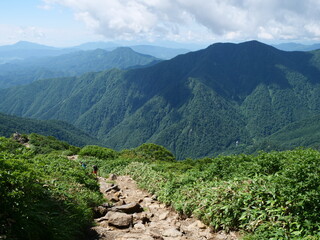 Fototapeta na wymiar 谷川岳の天神尾根の登山道